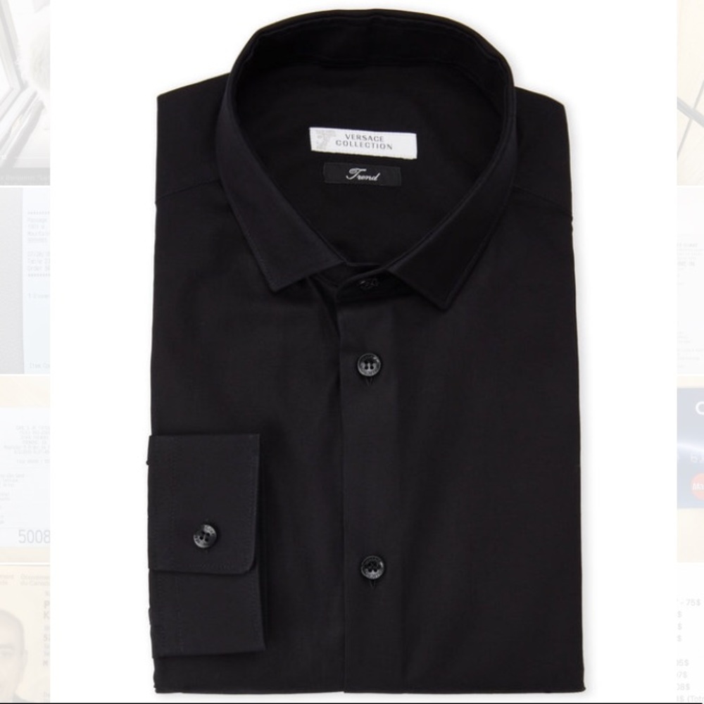 Black Trend Fit Dress Shirt